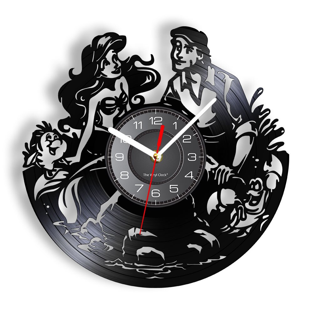 

Mermaid Ariel Inspired Wall - Vinyl Record Wall Clock - Without LED, 501 Original