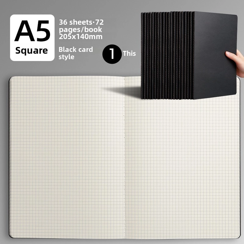 B5 Student Workbook Cowhide Paper Stitched Notebook Diary Practice Book Office Stationery