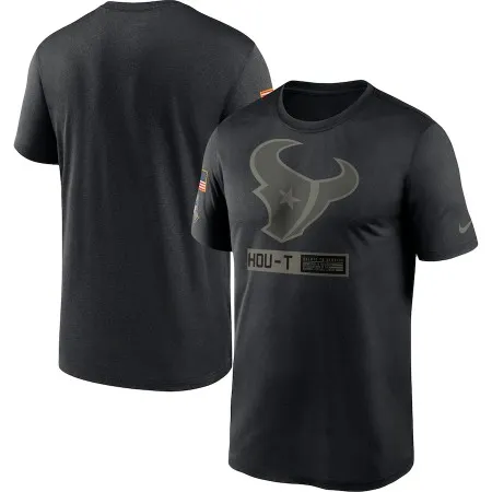 Men's Houston Texans 2020 Black Salute To Service Performance T-Shirt