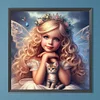 Cute Girl-Full Round Diamond Painting(40x40cm)