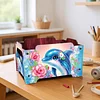 5D DIY Diamond Painting Decorative Storage Box Wood Storage Clutch (Dolphin)
