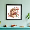 Hedgehog And Flower-11CT Stamped Cross Stitch 40*40cm/15.75*15.75in