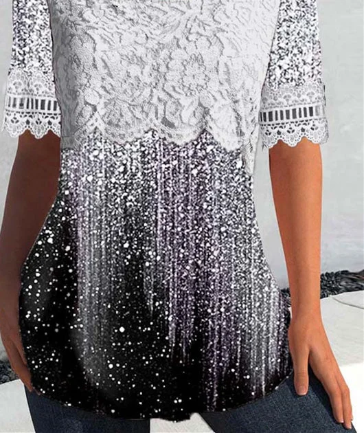 Women Half Sleeve V-neck Solid Color Dress