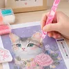 Resin Diamond Painting Point Drill Pen with 4 Various Tips Painting Arts 5D Point Drill Pen Diamonds Art Points Drills Pens for Nail Arts Rhinestone Decorations Cross-Stitch (Pink)