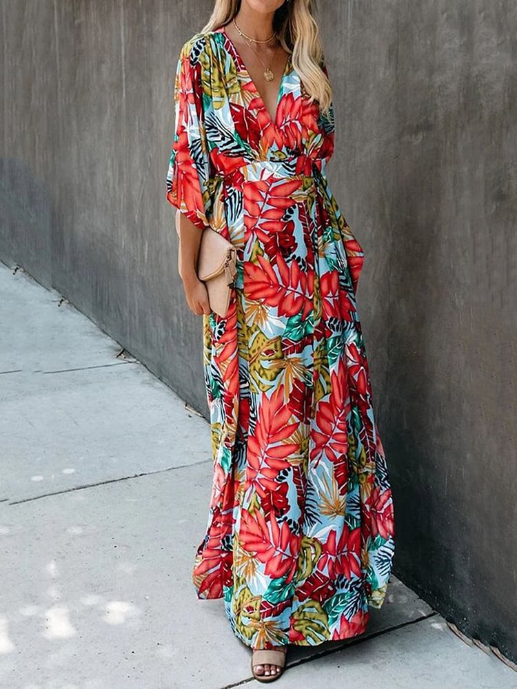 holiday swing print dress