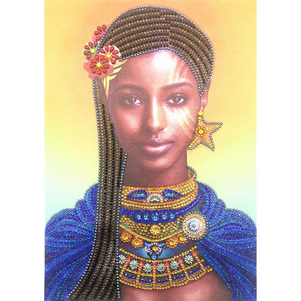 

30*40CM-Girl-Special Shaped Diamond Painting, 501 Original