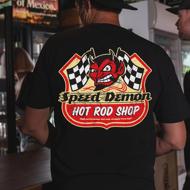 SPEED DEMON HOT ROD SHOP Print Men's T-shirt