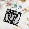3Pcs DIY Pearl Painting Kitten Bookmark with Butterfly Pendant Home Office Supplies Gift for Book Lovers