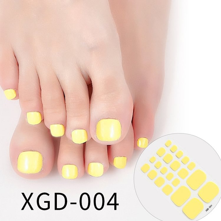Dropshipping Nail Art Toe Nail Stickers Fresh Style Full Cover Toe Supplies Foot Decoration Fake Nails for Women Ladies Girls