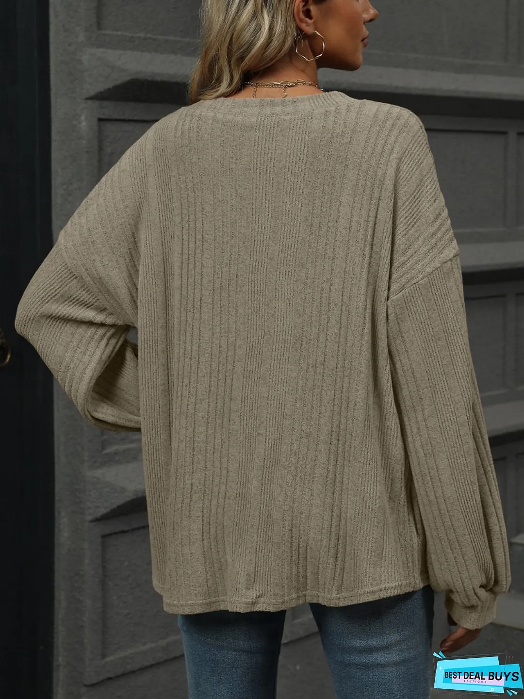V-Neck Long Sleeve T-Shirt