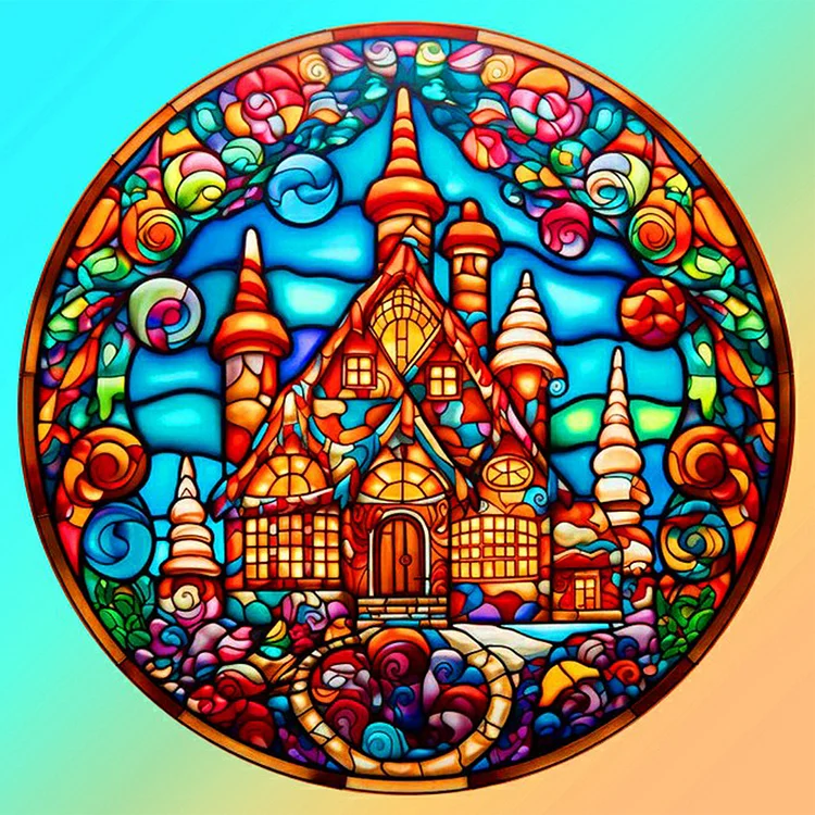 Stained Glass Abstract - Full Round - Diamond Painting (30*30cm)