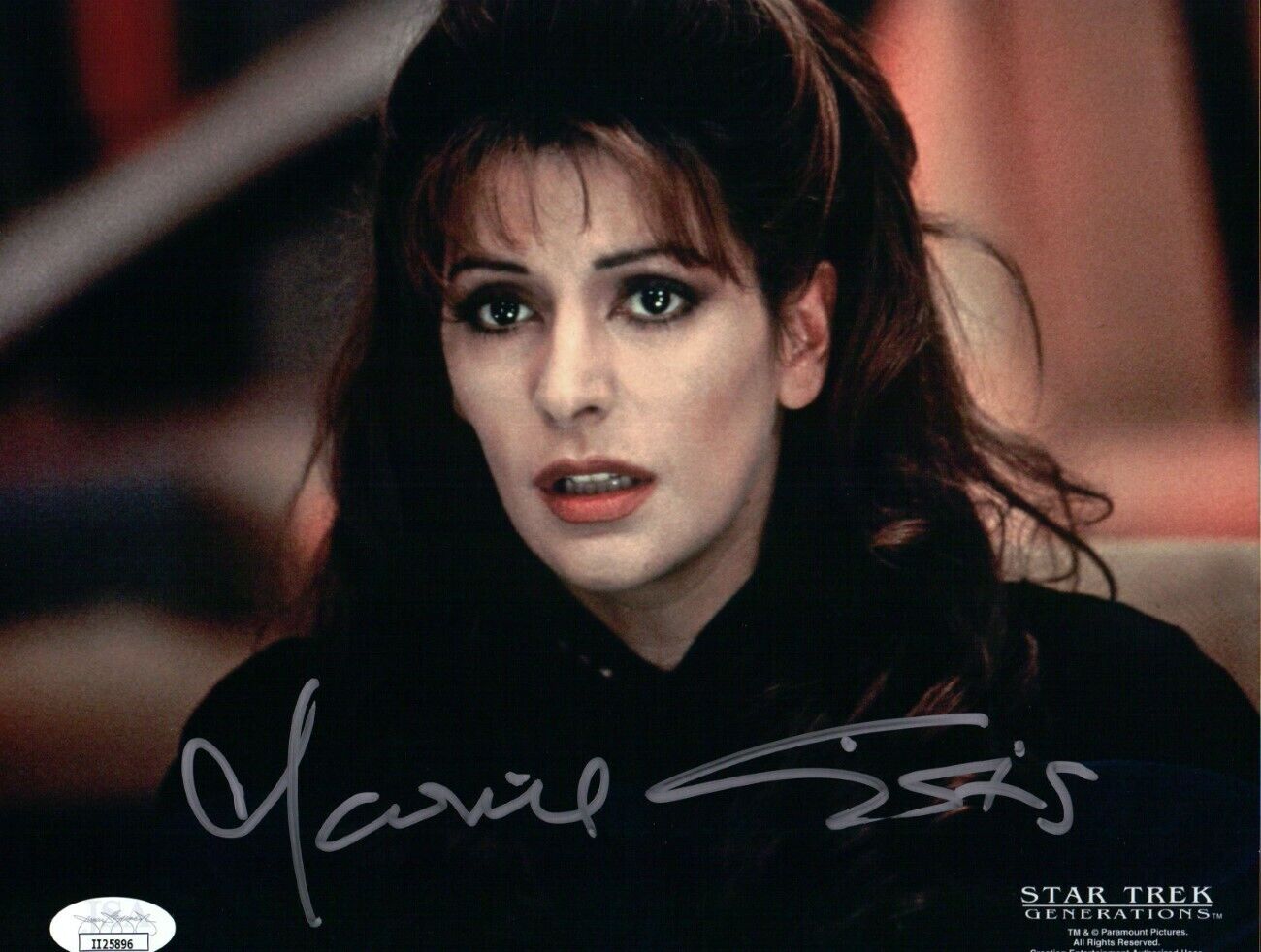 Marina Sirtis Signed Autograph 8X10 Photo Poster painting Star Trek Next Generation JSA II25896