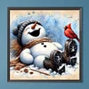 (40*40cm)Snowman - Full Round Drill Diamond Painting