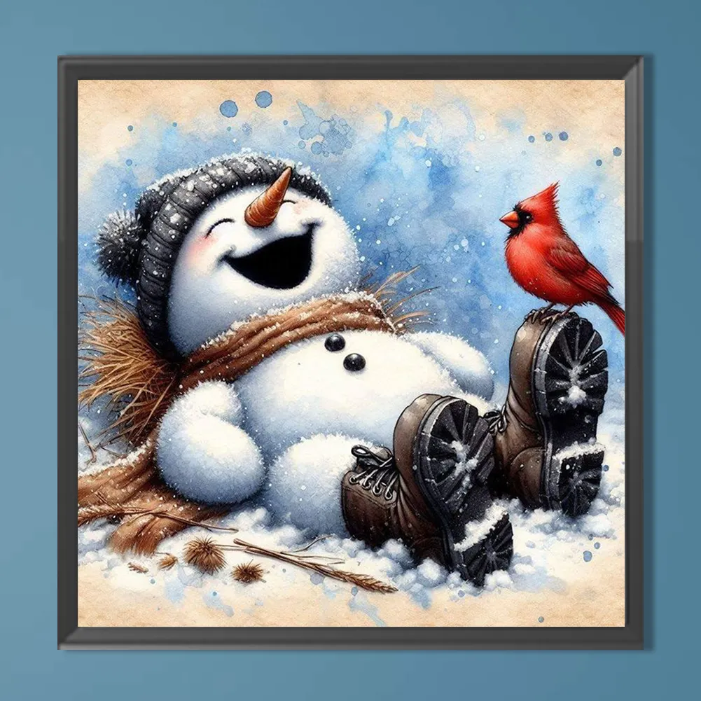 Diamond Painting - Full Round Drill - Snowman(Canvas|40*40cm)