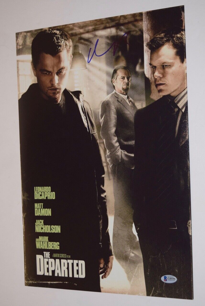 Matt Damon Signed Autographed 12x18 Photo Poster painting Poster THE DEPARTED Beckett BAS COA