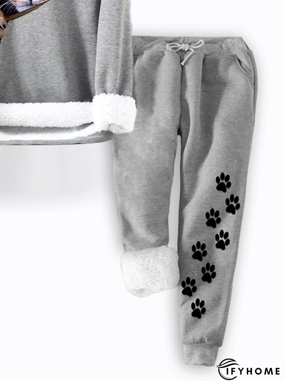 Casual Loose Crew Neck Jersey Two-Piece Set | IFYHOME