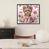Diamond Painting-DIY Crystal Rhinestone Flower Yorkie