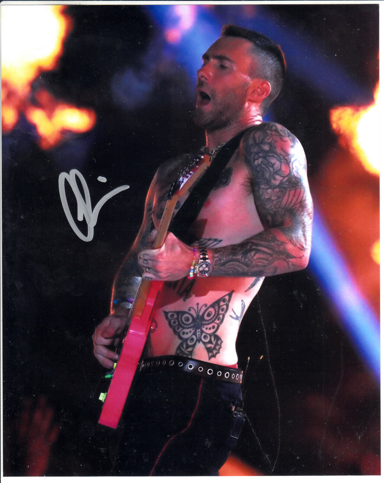 ADAM LEVINE Maroon 5 Signed Autograph 8x10