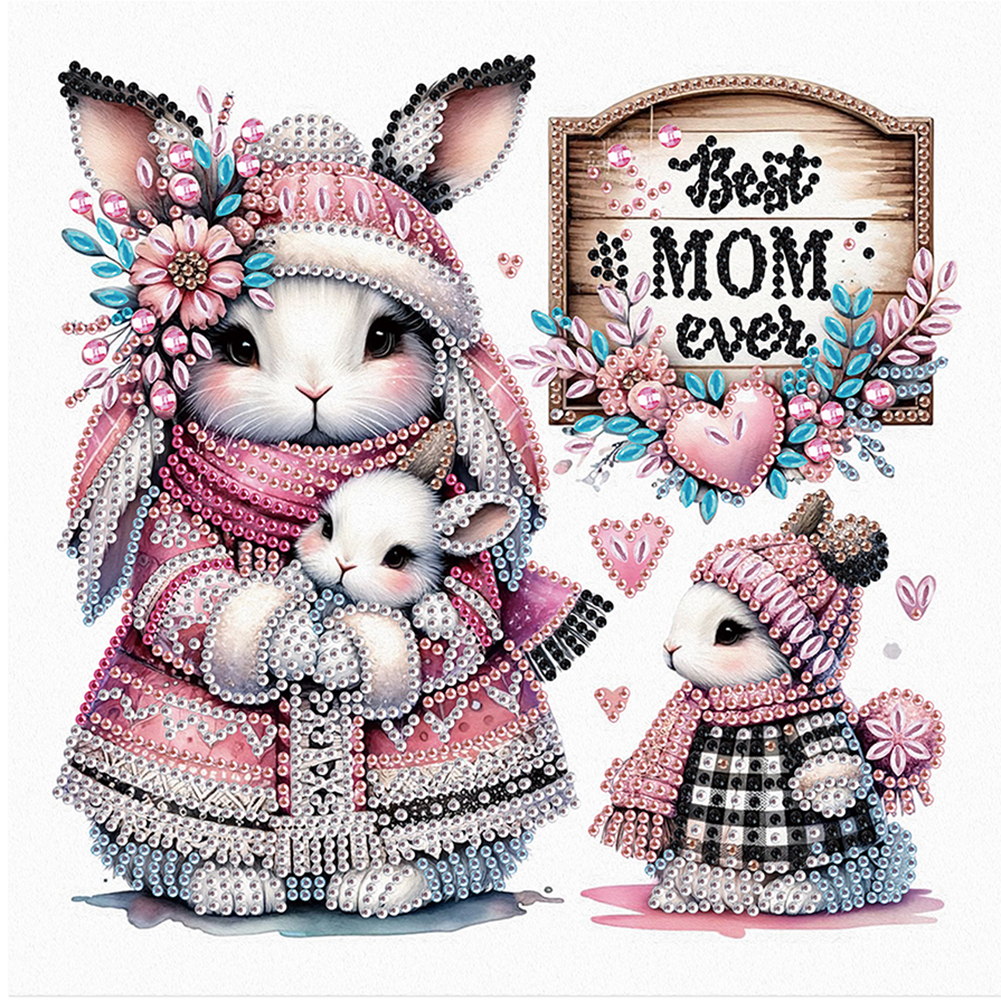 Mother'S Day 30*30cm(canvas) special shaped drill diamond painting