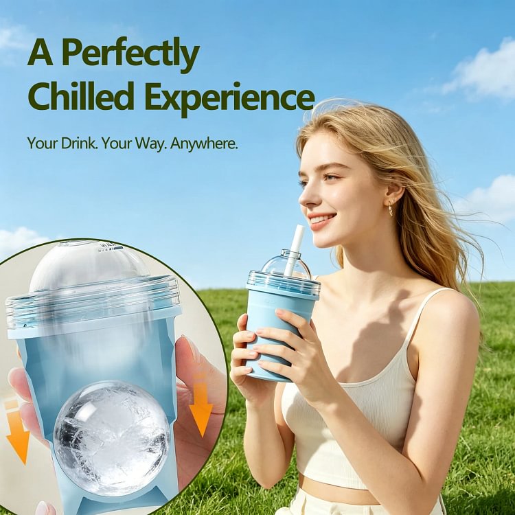 🧊 Foldable Silicone Ice Ball Drink Cup