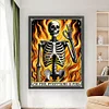 Halloween Skeleton-11CT Stamped Cross Stitch 50*65cm/19.69*25.59in(Big Size)