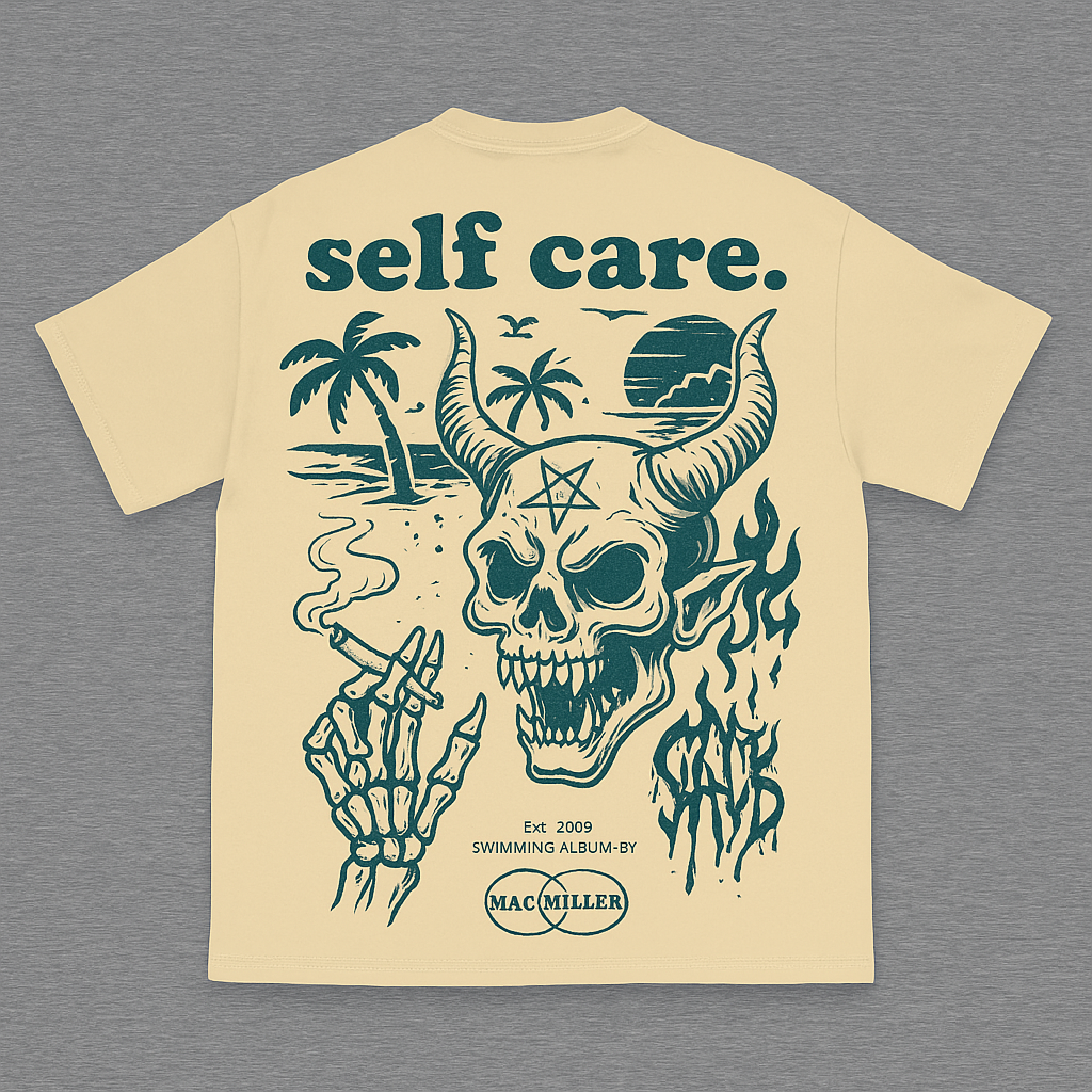 Satanic Print Short Sleeve T-shirt