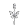 Butterfly Key Charm Pendant 925 Sterling Silver 