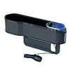 Car Seat Gap Storage Organizer Holder 10W USB Type-C Front Seat Console Side Pocket Wireless Charger Front Seat Side Storage Box
