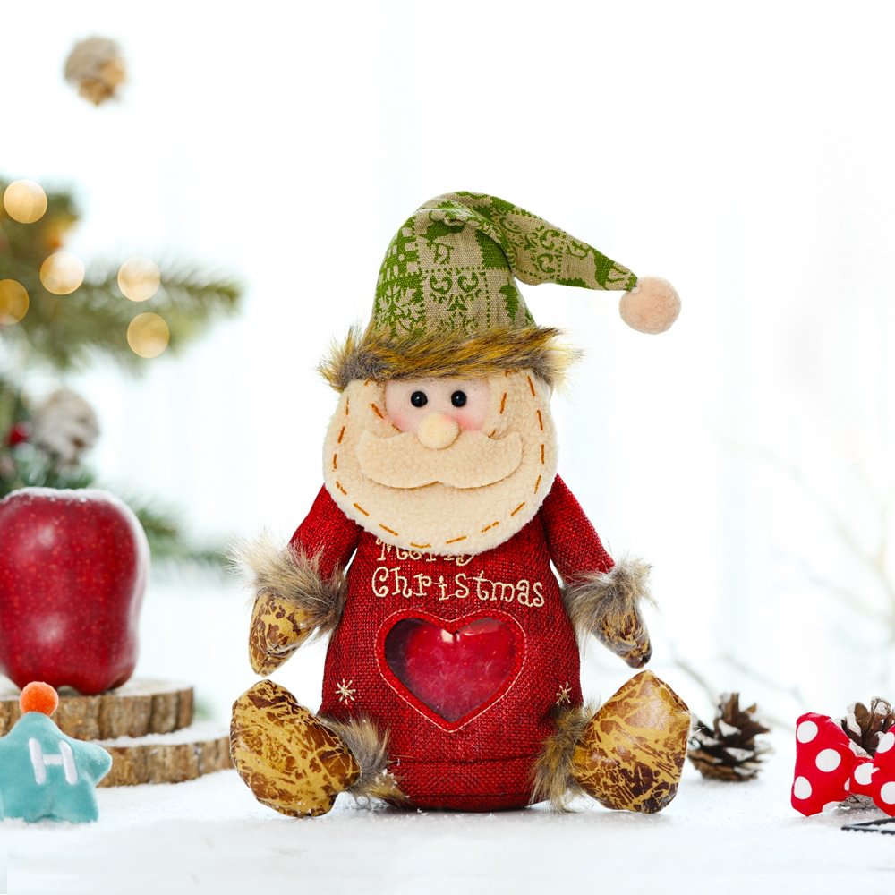 Christmas supplies imitation bark linen candy bag doll apple bag children gift bag