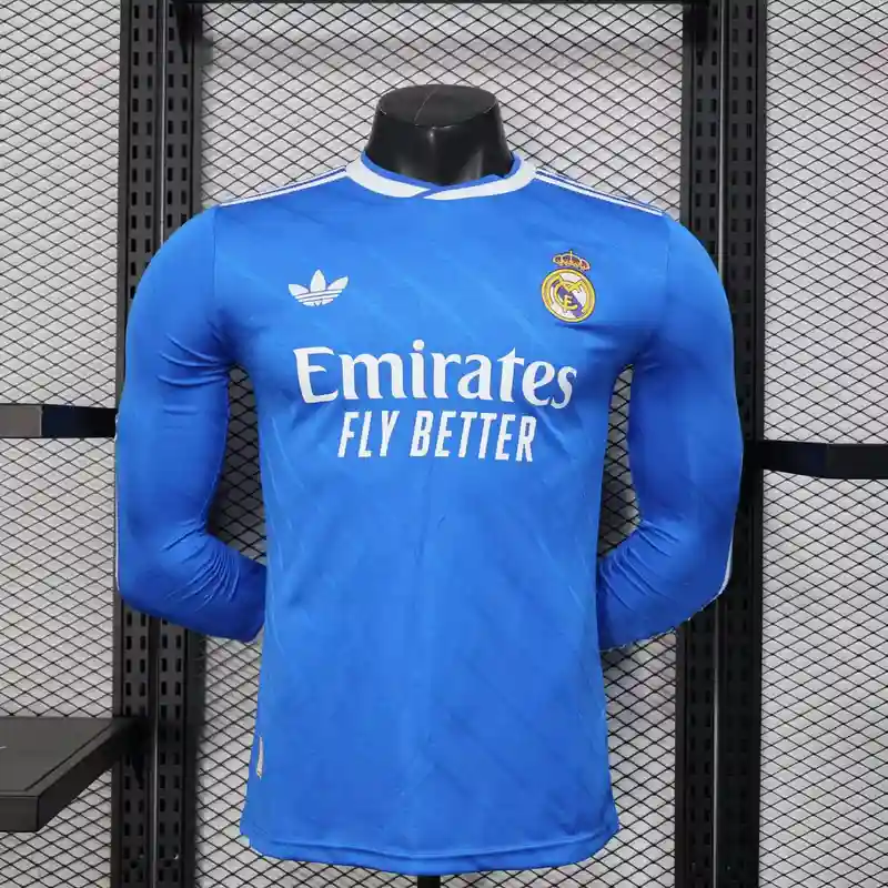 25/26 Player Real Madrid Long Sleeve Soccer Jersey Second Away