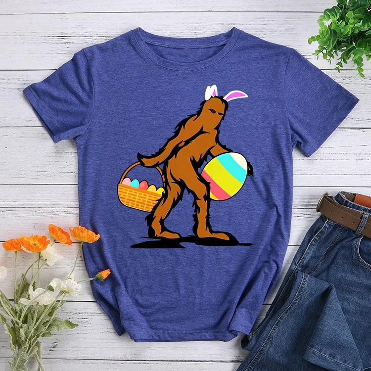 Happy Easter Round Neck T-shirt-0025115