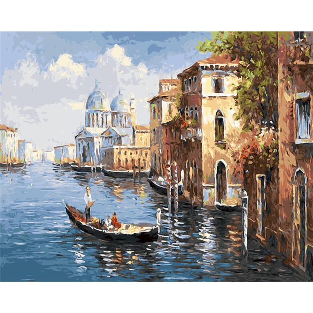

Riverside Town - Paint By Numbers - 40*50CM, 501 Original