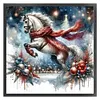 Leaping White Horse-11CT Stamped Cross Stitch 40*40cm/15.75*15.75in tapestrymarket