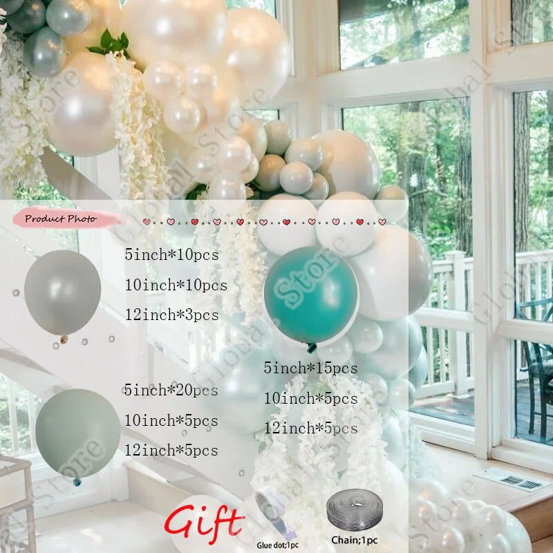 Christmas Gift 78Pcs Pearlescent White Latex Balloons Garland Arch Wedding Birthday Decorations Baby Shower Home Decors Balloon Arch Balloons