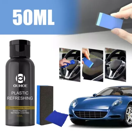 Dronehint 1x 50ml Plastic Parts Refurbish Agent Car Dashboard Interior Restorer + Sponge (For: GMC) Parts