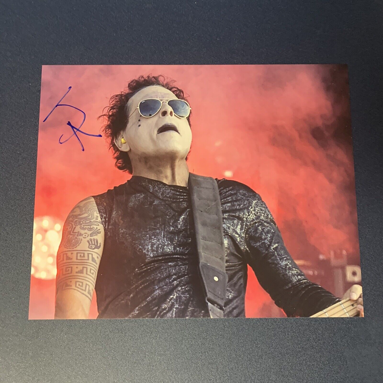 JUAN ALDERETE SIGNED 8x10 Photo Poster painting AUTOGRAPHED MARILYN MANSON BAND GUITARIST COA