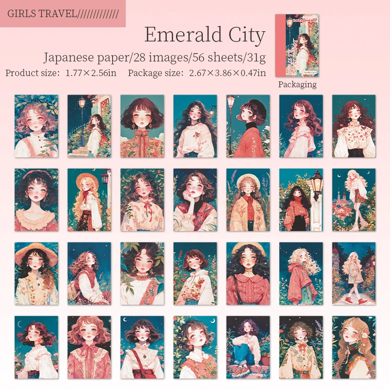 Journalsay Traveler Under The Lens Series Literary Girl Character Sticker Book 