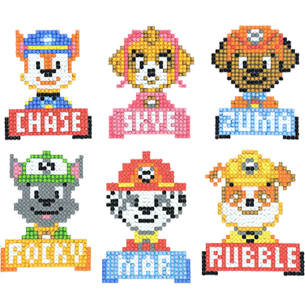 

6pcs Paw Patrol - 5D DIY Craft-Sticker, 501 Original