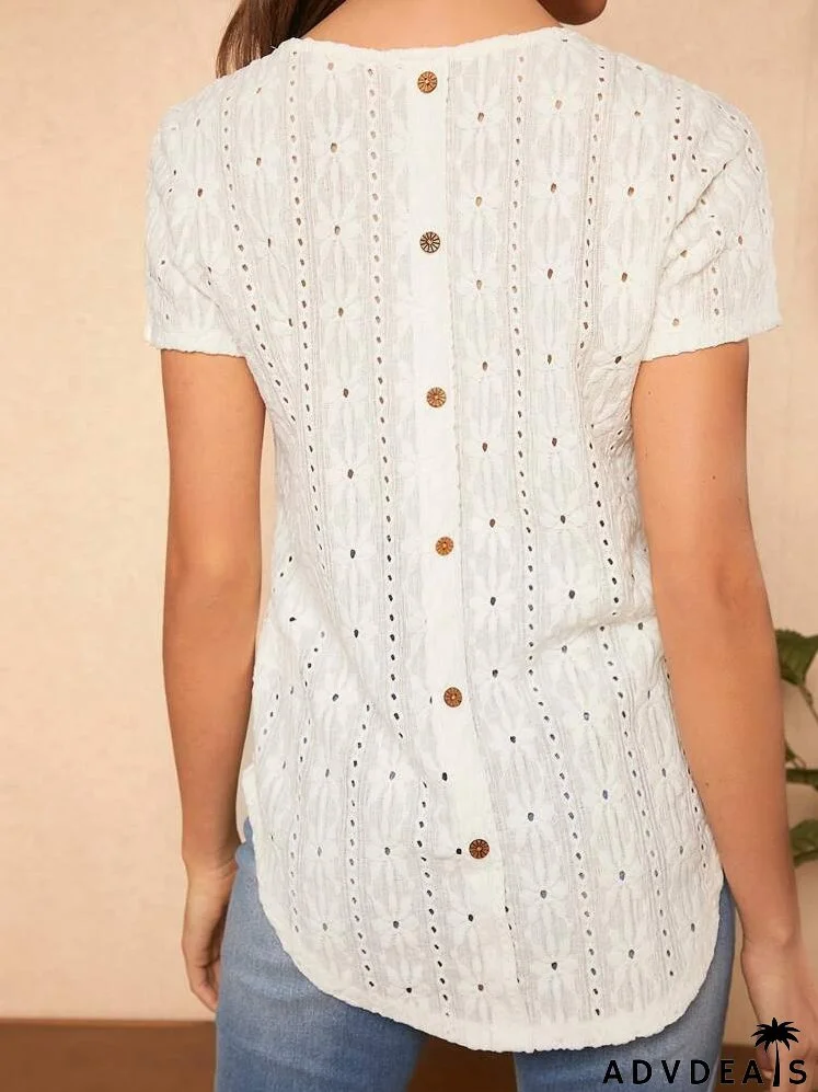 Button Back Schiffy Tee