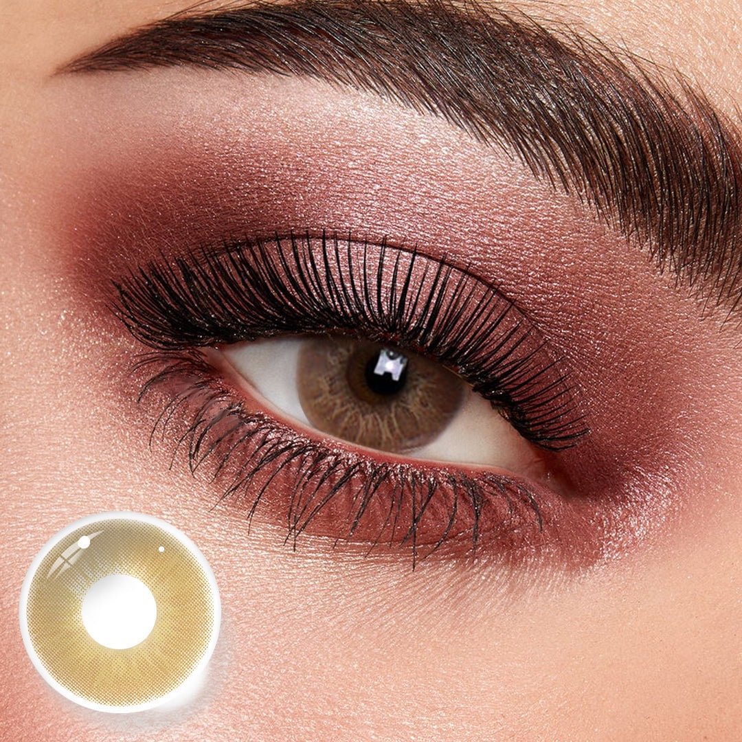 Love Story PEA Brown Yearly Colored Contacts Daily Wearing 14.2mm