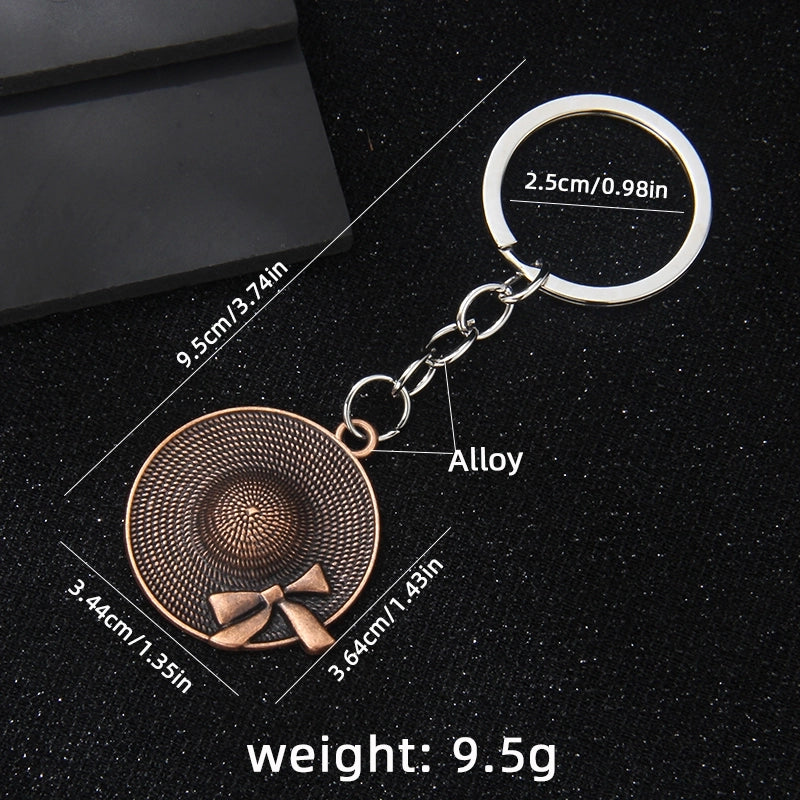 Retro Commute Hat Alloy Keychain