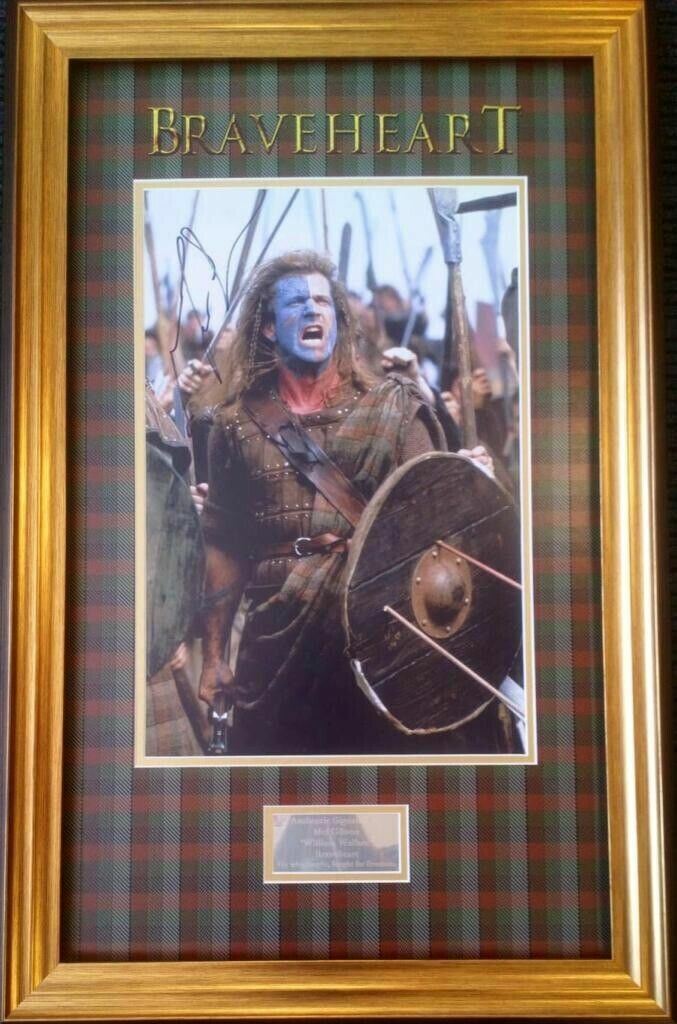 Mel Gibson Signed 18X12 Framed Photo Poster painting BRAVEHEART AFTAL COA