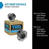 TRQ Front Wheel Hub Bearings Assembly Set Driver & Passenger Side Compatible with 2009-2020 Dodge Journey