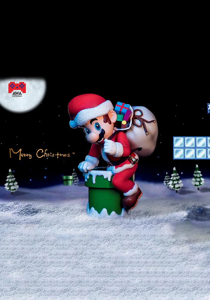 【IN Stock】Christmas Ver. Mario - Super Mario Resin Statue - AWA Studio 
