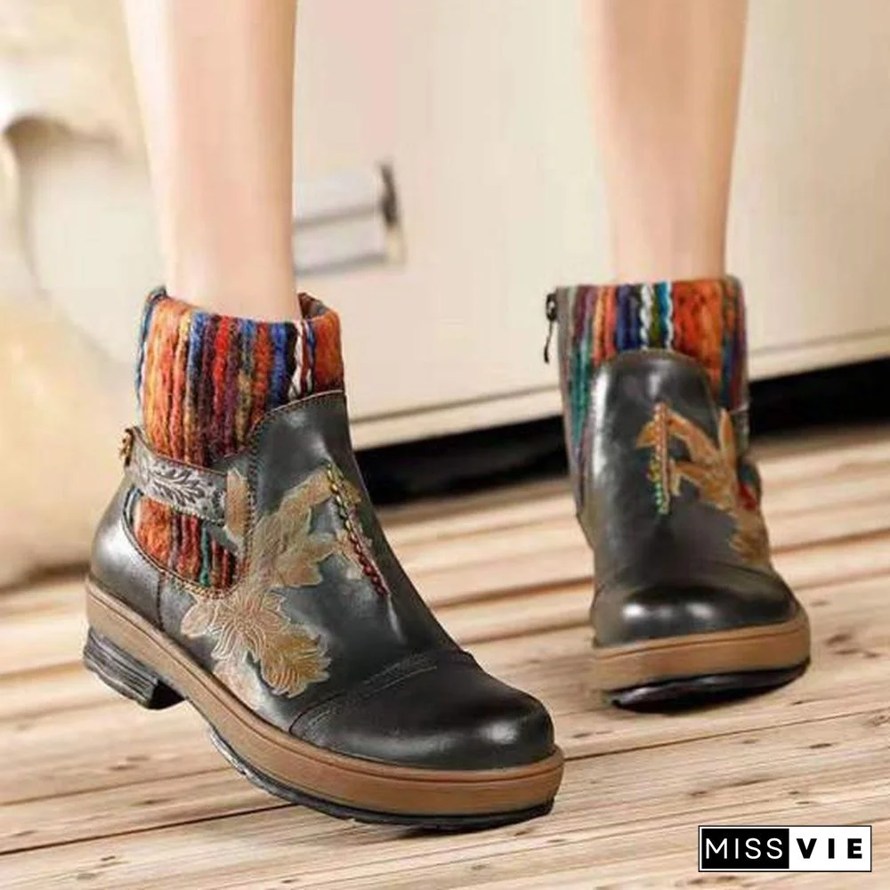 Women Low Heel Boots