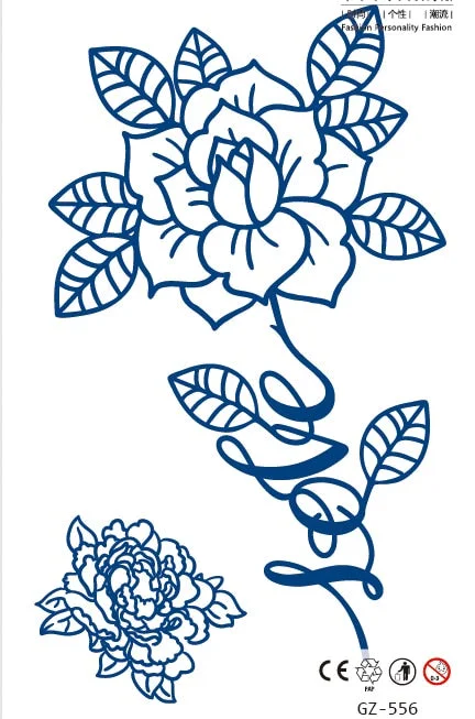 Temporary Tattoo Sticker Skull Wing Flower Cross Juice Ink Lasting Girl Women Chest Neck Hand Finger Fake Small Tatoo Hot Sale