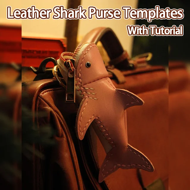 Leather Shark Purse Template Set - With Tutorial