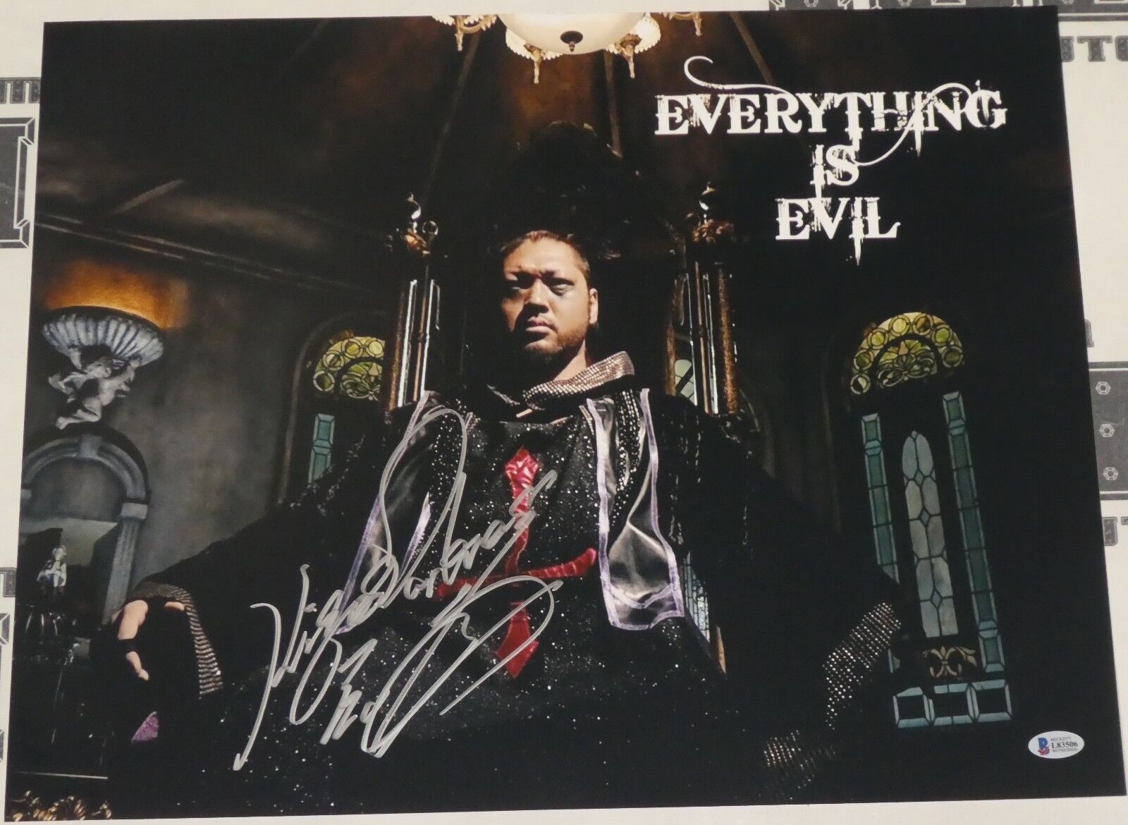 Evil Signed 16x20 Photo Poster painting BAS Beckett COA New Japan Pro Wrestling Picture Auto LIJ