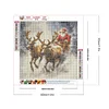 Diamond Painting-5D Full Round Drill Santa Reindeer