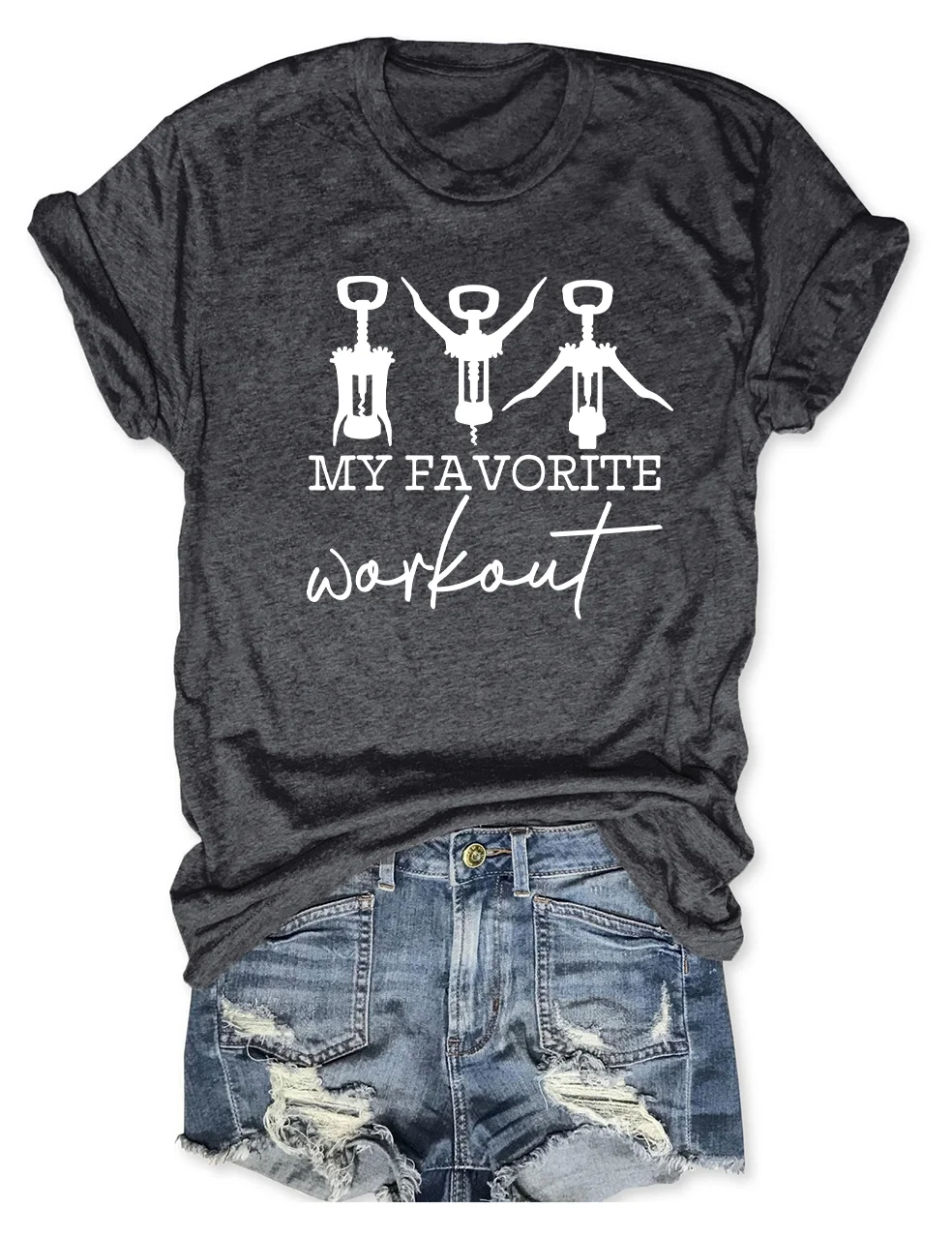 My Favorite Workout Wine Drink T-Shirt